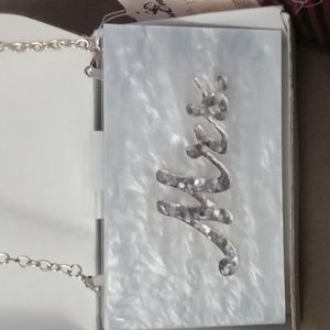 NEW-MRS. Clutch Purse Evening Handbag Acrylic Clutch for Weddings, Other Events❤